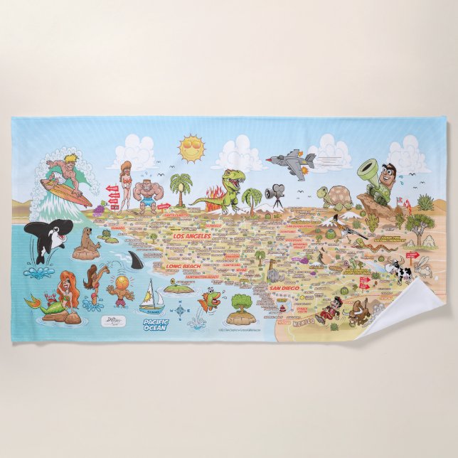 Toalla De Playa Southern California Beach Blanket (Anverso)