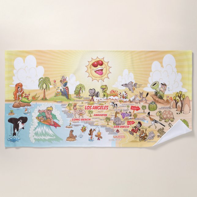 Toalla De Playa Southern California Sunset Beach Blanket (Anverso)