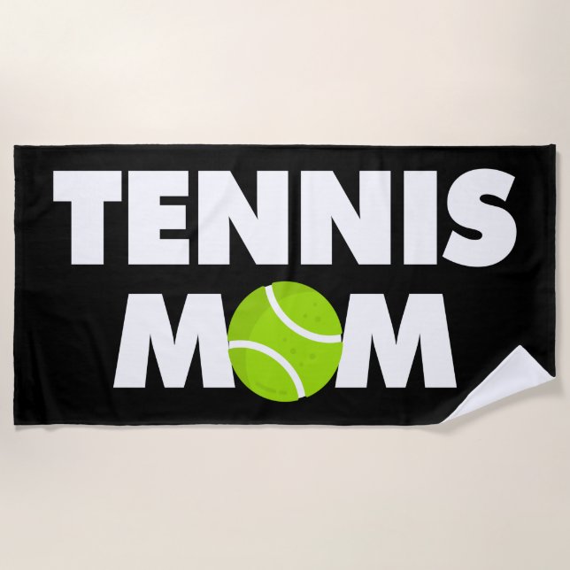 Toalla De Playa Soy mamá del tenis (Anverso)