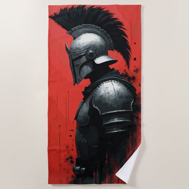 Toalla De Playa Spartan Warrior Helmet Art (Anverso)