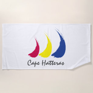 Toalla De Playa Splashy Sails_Paint-The-Wind_Cape Hatteras