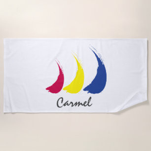 Toalla De Playa Splashy Sails_Paint-The-Wind_Carmel