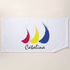 Toalla De Playa Splashy Sails_Paint-The-Wind_Catalina