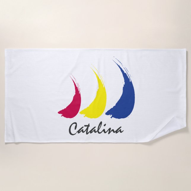 Toalla De Playa Splashy Sails_Paint-The-Wind_Catalina (Anverso)