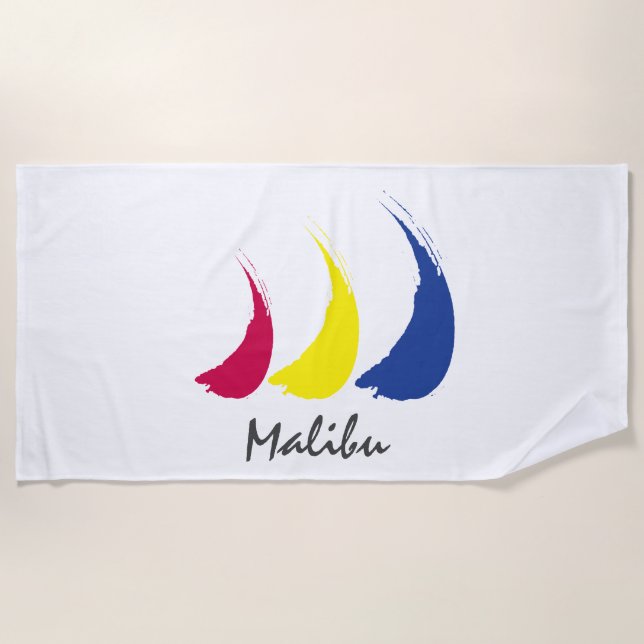 Toalla De Playa Splashy Sails_Paint-The-Wind_Malibu (Anverso)