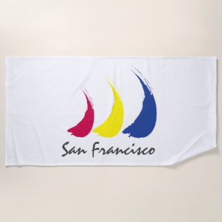 Toalla De Playa Splashy Sails_Paint-The-Wind_San Francisco