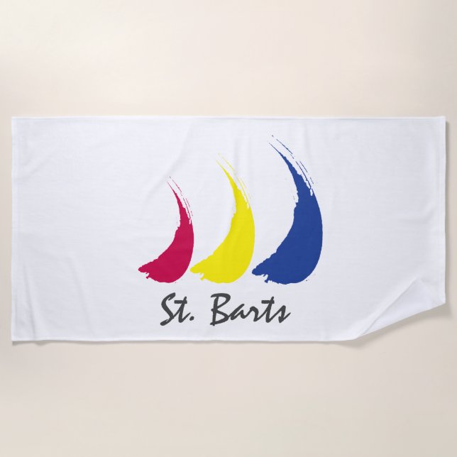 Toalla De Playa Splashy Sails_Paint-The-Wind_St. Barras (Anverso)