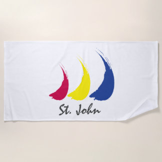 Toalla De Playa Splashy Sails_Paint-The-Wind_St. John