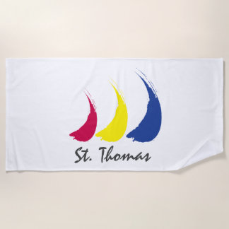 Toalla De Playa Splashy Sails_Paint-The-Wind_St. Thomas