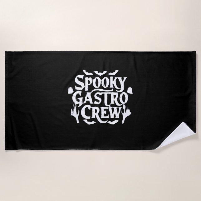 Toalla De Playa Spooky Gastro Crew Gastro Nurse Halloween Classic (Anverso)