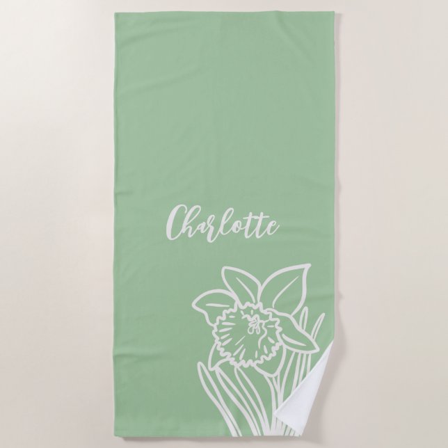 Toalla De Playa Spring Daffodil (Anverso)