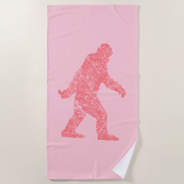 Toalla De Playa Squatchin Sasquatch Bigfoot Silhouette (Anverso)