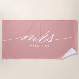 Toalla De Playa Sra.| Novia personalizada