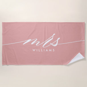 Toalla De Playa Sra.  Novia personalizada