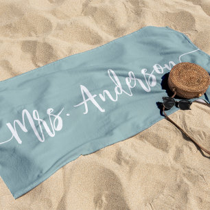 Toalla De Playa Sra. Nueva Novia Boda Luna de Miel