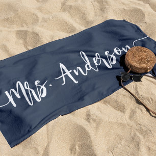 Toalla De Playa Sra. Nueva Novia Boda Luna de Miel