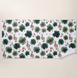 Toalla De Playa St. Patrick’s Day Musical Shamrock