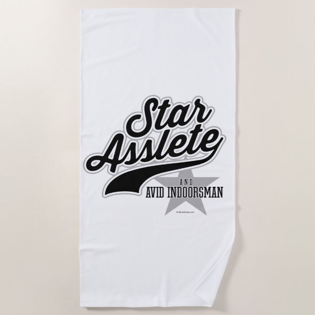 Toalla De Playa Star Asslete (Avid Indoorsman) (Anverso)