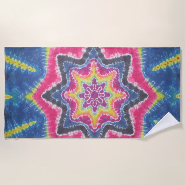 Toalla De Playa Star Tie Dye (Anverso)