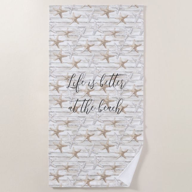 Toalla De Playa Starfish Tropical Ocean Beach (Anverso)