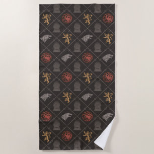 Toalla De Playa Stark, Lannister, Targaryen, Patrón de trono de hi