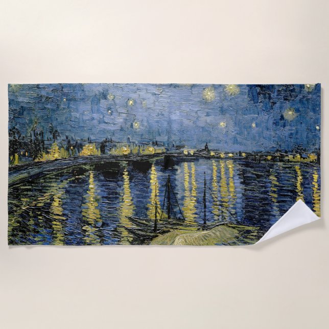 Toalla De Playa Starry Night Vincent van Gogh (Anverso)
