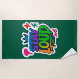Toalla De Playa Stay Loud Graffiti Neon Artwork