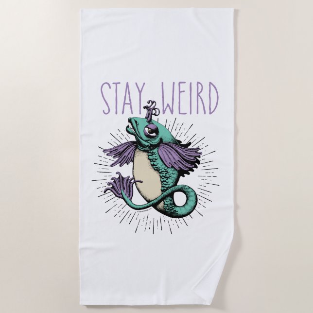 Toalla De Playa Stay Weird (Anverso)