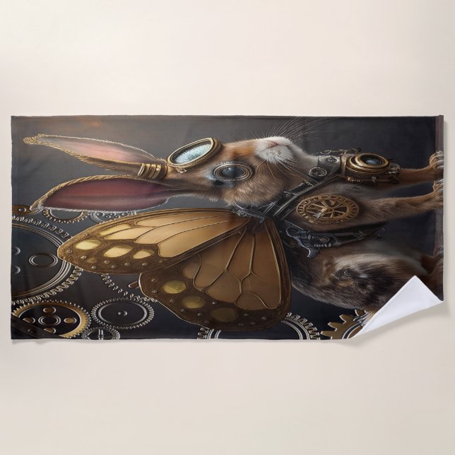 Toalla De Playa Steampunk Bunny (Anverso)