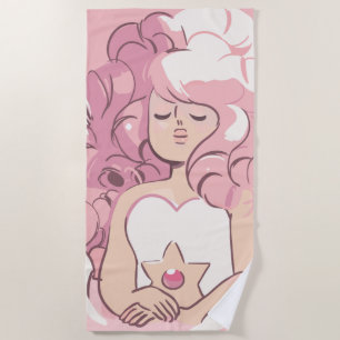 Toalla De Playa Steven Universe Rosa de Ilustracion de cuarzo