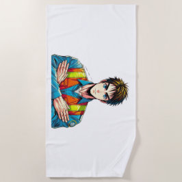 Toalla De Playa Strandtuch mit Manga-Sicherheitsfachmann