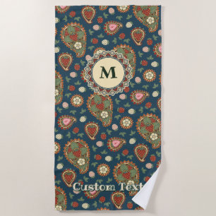 Toalla de playa Strawberry Paisley Pattern