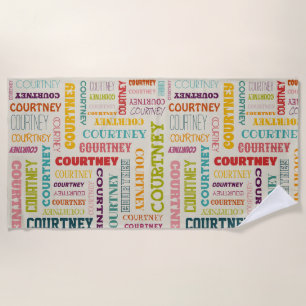 Toalla De Playa Su nombre (de longitud media) está en todo esto