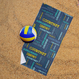 Toalla De Playa Su nombre (de longitud media) está en todo esto