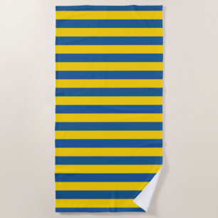 Toalla De Playa Suecia Bandera Ucrania líneas patrón yel azul