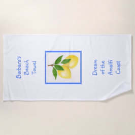 Toalla De Playa Sueño del PERSONALIZADO costero de Amalfi