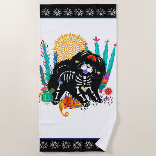 Toalla De Playa SUGARSKULL NIRVANA Chow Dog