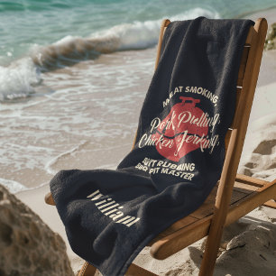 Toalla De Playa Summer Beach BBBQ Pit Master Dad Personalizado