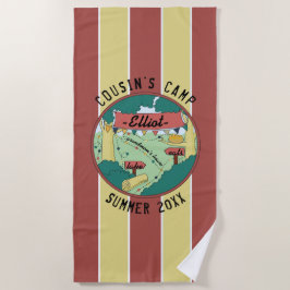 Toalla de playa Summer Camp personalizada