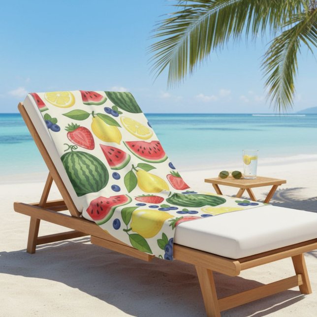 Toalla De Playa Summer Fruit Beach Towel - Watermelon & Assorted  (Subido por el creador)