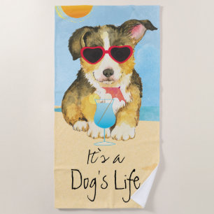 Toalla De Playa Summer Pembroke Welsh Corgi