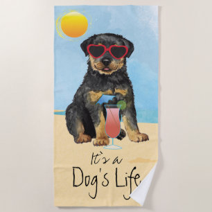 Toalla De Playa Summer Rottweiler