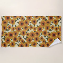 Toalla De Playa Summer Sunflowers