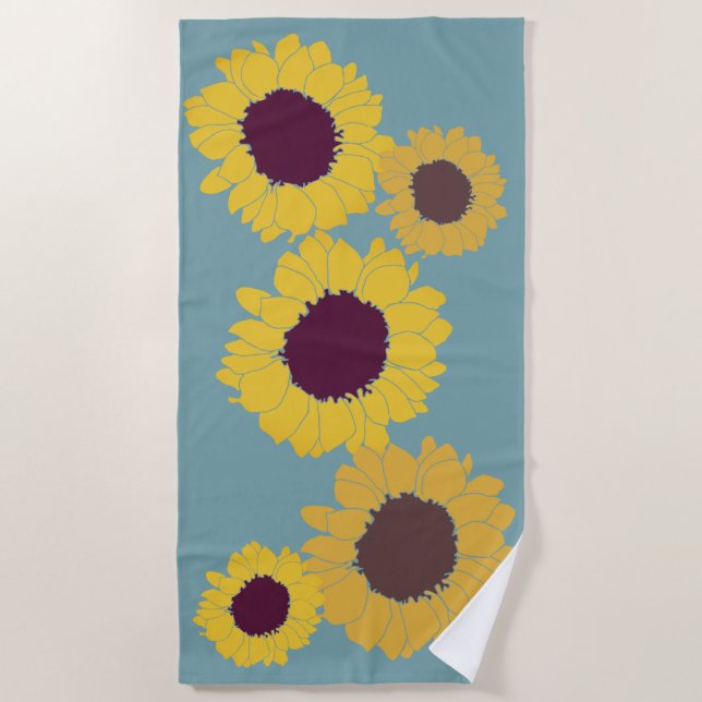 Toalla De Playa Sunflower Beach Towel (Anverso)