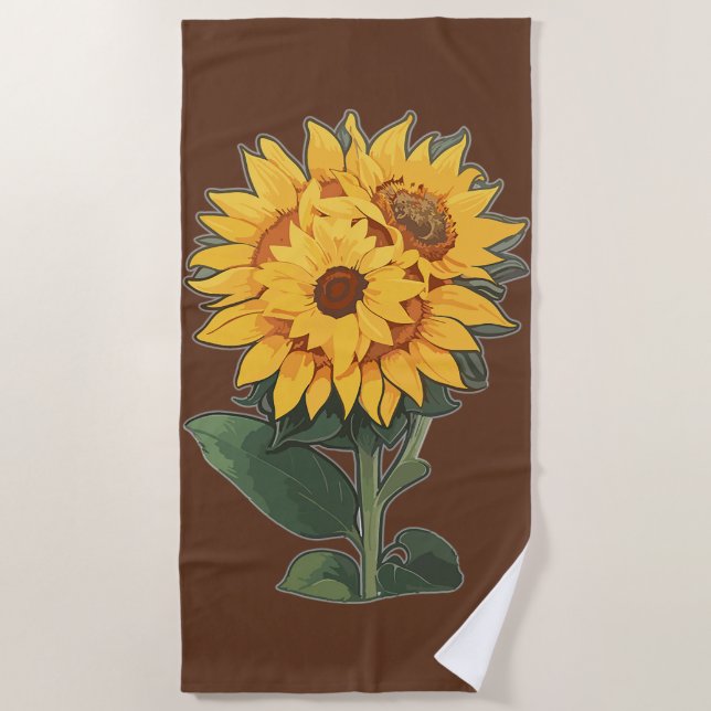 TOALLA DE PLAYA SUNFLOWERS (Anverso)