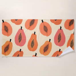 Toalla De Playa Sunfruit Slice Papaya Naranja Hues