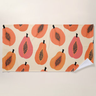 Toalla De Playa Sunfruit Slice Papaya Naranja Hues