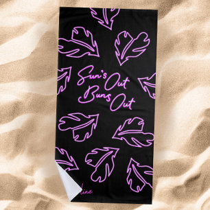 Toalla De Playa Suns Out Buns Out Tropical Neon