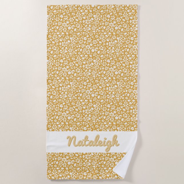 Toalla De Playa Sunset Ditzy Floral (Anverso)