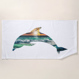 Toalla De Playa Sunset Dolphin Beach